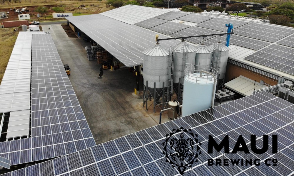 Maui Brewing is the most popular solar powered brewery in the world