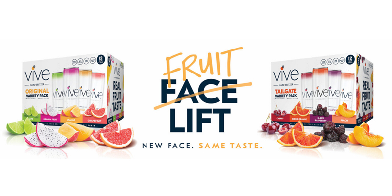 VIVE Hard Seltzer Refreshes Packaging