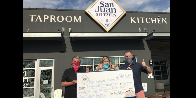 San Juan Seltzer Meets Fundraising Goal for Restaurant Workers Coronavirus Fund