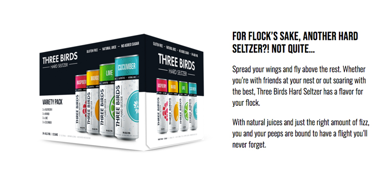 Three Birds Hard Seltzer Announces Launch
