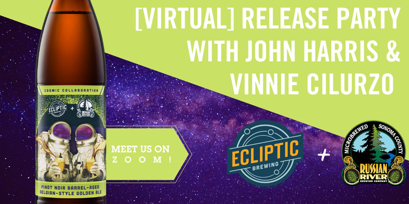 Ecliptic + Russian River Pinot Noir Barrel-Aged Belgian-Style Golden Ale Coming this October