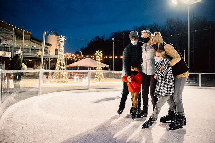 Fifty West Transforms Into Winter Wonderland with Ice Rink
